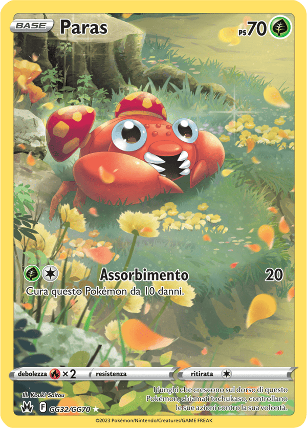 Paras GG32/GG70 Galleria di Galar - ITA - Near Mint - Spada e Scudo - Zenit Regale - Carta Pokemon