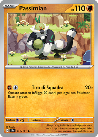 Passimian 111/191 Reverse Holo - ITA - Near Mint - Scarlatto e Violetto - Scintille Folgoranti - Carta Pokemon