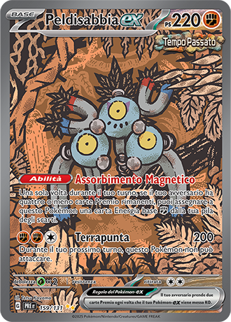 Peldisabbia-ex 159/131 Alternative Art - ITA - Near Mint - Scarlatto e Violetto - Evoluzioni Prismatiche - Carta Pokemon