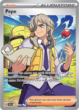 Pepe 235/198 Full Art - ITA - Near Mint - Scarlatto e Violetto - Carta Pokemon