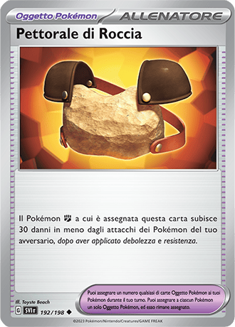 Pettorale di Roccia 192/198 Reverse Holo - ITA - Near Mint - Scarlatto e Violetto - Carta Pokemon