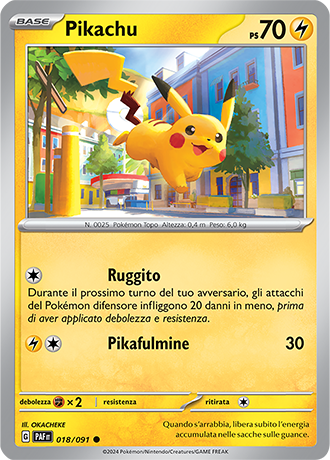 Pikachu 018/091 - ITA - Mint - Scarlatto e Violetto - Destino di Paldea - Carta Pokemon