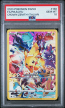 Pikachu 160/159 Full Art - ITA - Mint - Gradata PSA 10 - Spada e Scudo - Zenit Regale - Carta Pokemon