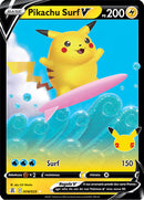 Pikachu Surf-V 008/025 - ITA - Near Mint - Spada e Scudo - Gran Festa - Carta Pokemon