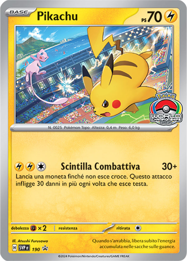 Pikachu SVP 190 - ITA - Mint Sigillata - Promo Scarlatto e Violetto - Carta Pokemon