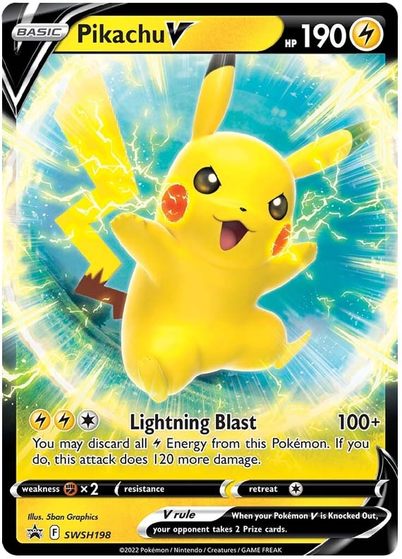 Pikachu V SWSH198 - ENG - Mint - Promo Sword and Shield - Carta Pokemon