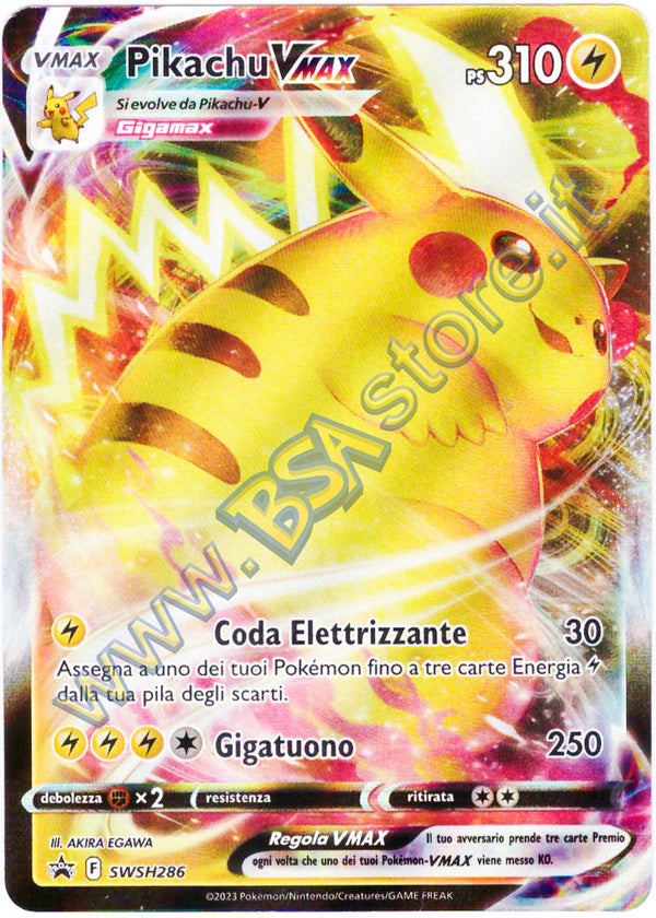 Pikachu-VMAX SWSH286 - ITA - Near Mint - Promo Spada e Scudo - Carta Pokemon