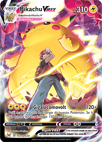 Pikachu-VMAX TG17/TG30 Trainer Gallery - ITA - Near Mint - Spada e Scudo - Origine Perduta - Carta Pokemon