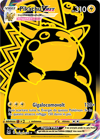 Pikachu-VMAX TG29/TG30 Black Gold Trainer Gallery - ITA - Near Mint - Spada e Scudo - Origine Perduta - Carta Pokemon