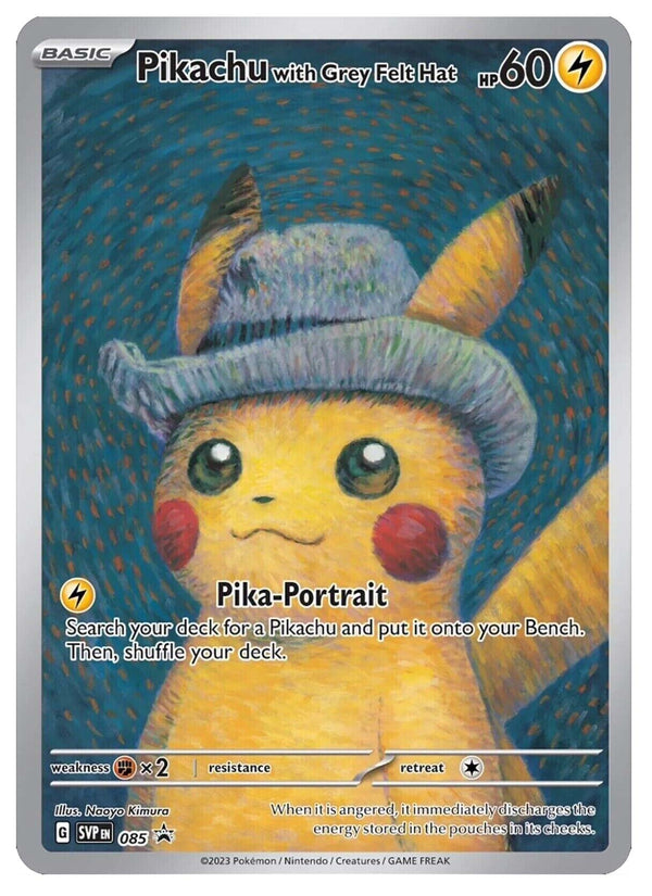 Pikachu with Grey Felt Hat SVP 085 Van Gogh - ENG - Mint Sigillata - Scarlet and Violet Promo - Carta Pokemon