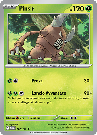Pinsir 127/165 - ITA - Near Mint - Scarlatto e Violetto - 151 - Carta Pokemon