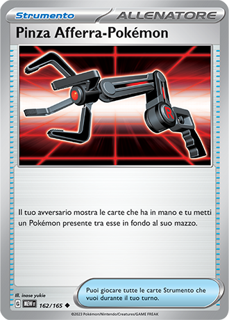 Pinza Afferra-Pokémon 162/165 Reverse Holo - ITA - Near Mint - Scarlatto e Violetto - 151 - Carta Pokemon