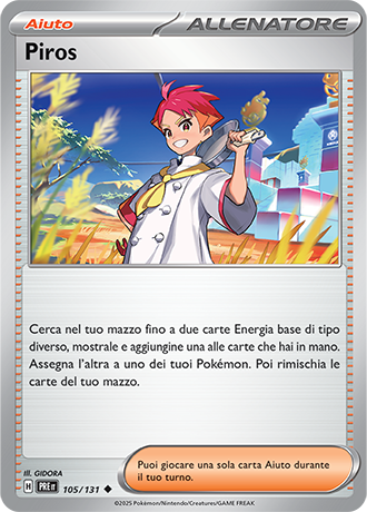 Piros 105/131 - ITA - Near Mint - Scarlatto e Violetto - Evoluzioni Prismatiche - Carta Pokemon