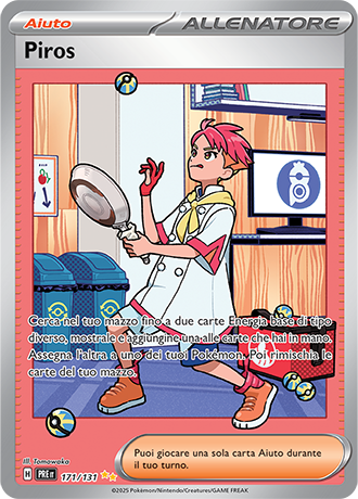 Piros 171/131 Alternative Art - ITA - Near Mint - Scarlatto e Violetto - Evoluzioni Prismatiche - Carta Pokemon