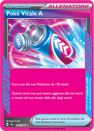 Poké Vitale A 062/064 Rara Asso Tattico - ITA - Near Mint - Scarlatto e Violetto - Segreto Fiabesco - Carta Pokemon