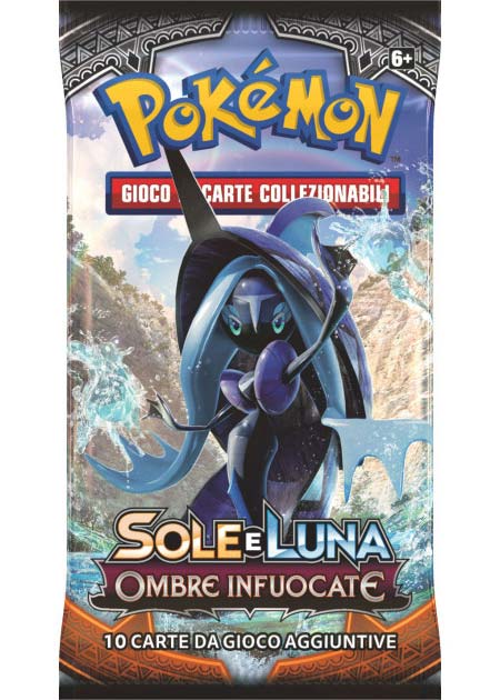 Bustina Sole e Luna - Ombre Infuocate - ITA - Artwork Casuale - 10 Carte POKEMON