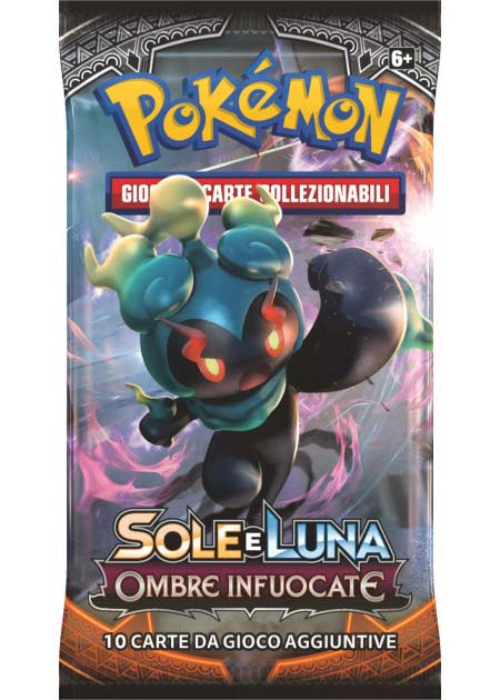 Bustina Sole e Luna - Ombre Infuocate - ITA - Artwork Casuale - 10 Carte POKEMON