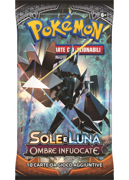 Bustina Sole e Luna - Ombre Infuocate - ITA - Artwork Casuale - 10 Carte POKEMON