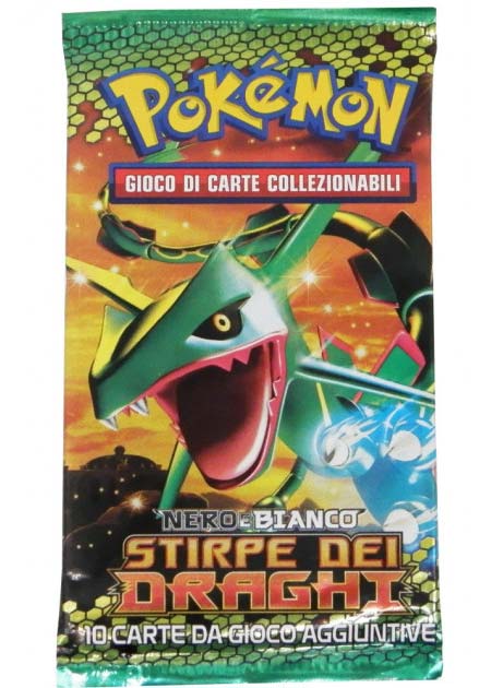 Bustina Nero e Bianco - Stirpe dei Draghi - ITA - Artwork Casuale - 10 Carte POKEMON