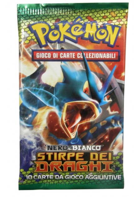 Bustina Nero e Bianco - Stirpe dei Draghi - ITA - Artwork Casuale - 10 Carte POKEMON