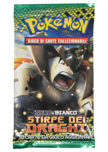 Bustina Nero e Bianco - Stirpe dei Draghi - ITA - Artwork Casuale - 10 Carte POKEMON