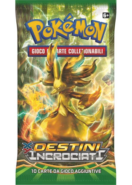 Bustina XY - Destini Incrociati - ITA - Artwork Casuale - 10 Carte POKEMON