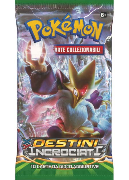 Bustina XY - Destini Incrociati - ITA - Artwork Casuale - 10 Carte POKEMON