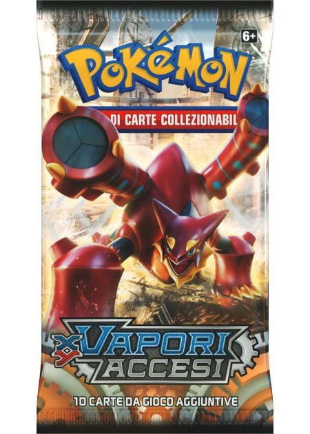 Bustina XY - Vapori Accesi - ITA - Artwork Casuale - 10 Carte POKEMON