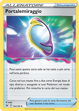 Portalemiraggio 163/196 Reverse Holo - ITA - Near Mint - Spada e Scudo - Origine Perduta - Carta Pokemon