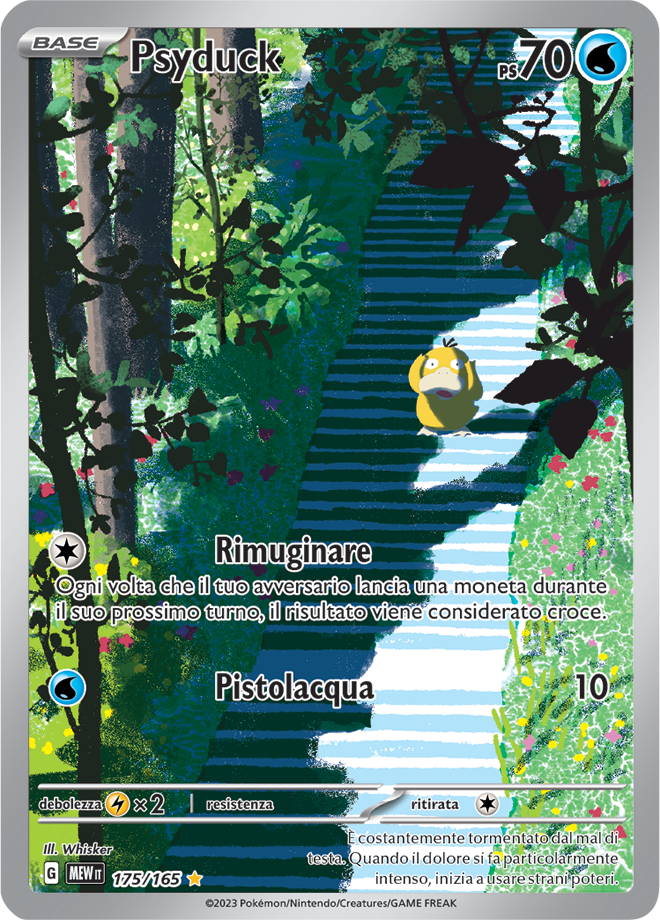 Psyduck 175/165 Illustrazione Rara - ITA - Near Mint - Scarlatto e Violetto - 151 - Carta Pokemon