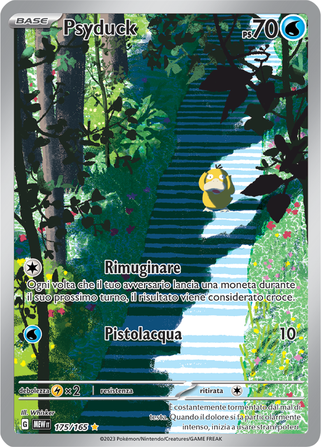Psyduck 175/165 Illustrazione Rara - ITA - Mint - Scarlatto e Violetto - 151 - Carta Pokemon