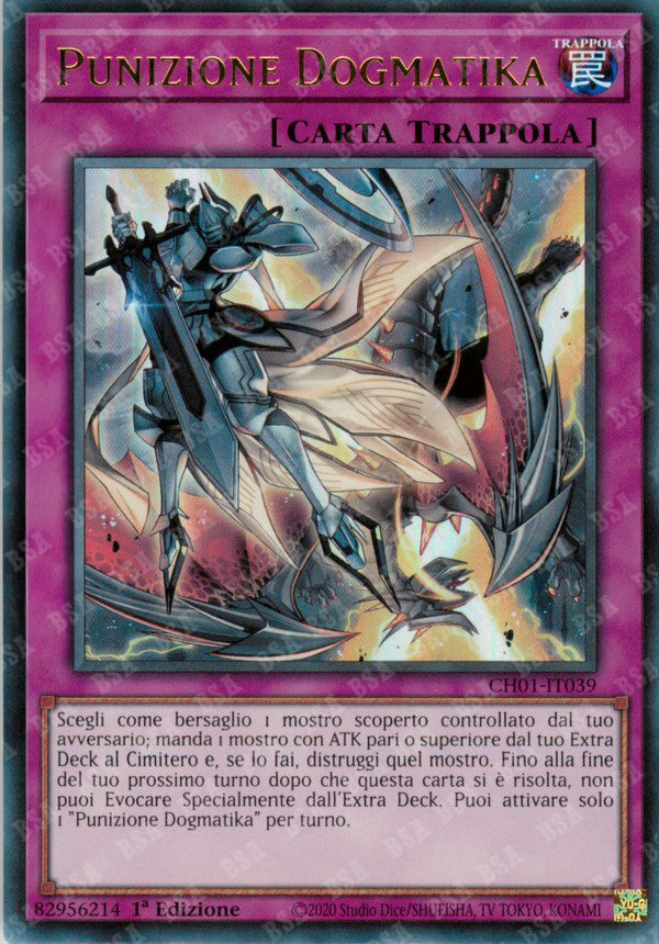 Punizione Dogmatika CH01-IT039 Ultra Rare - 1a Edizione - ITA - Near Mint - I Deck delle Cronache: il Caduto & la Virtuosa - Carta Yu-Gi-Oh!