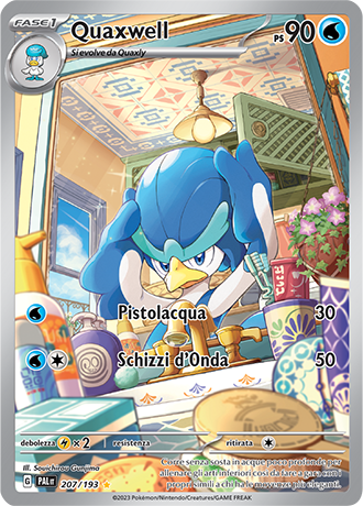 Quaxwell 207/193 Illustrazione Rara - ITA - Near Mint - Scarlatto e Violetto - Evoluzioni a Paldea - Carta Pokemon