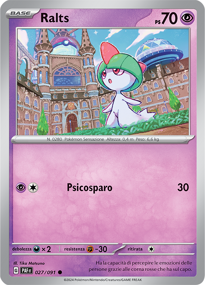 Ralts 027/091 - ITA - Mint - Scarlatto e Violetto - Destino di Paldea - Carta Pokemon