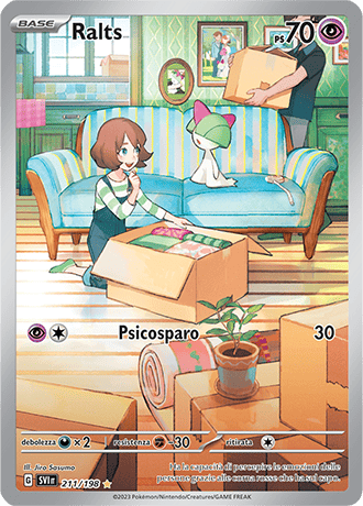 Ralts 211/198 Illustrazione Rara - ITA - Near Mint - Scarlatto e Violetto - Carta Pokemon