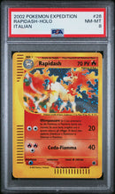 Rapidash EX 026/165 Rara Holo - ITA - Near Mint/Mint - Gradata PSA 8 - Expedition - Carta Pokemon