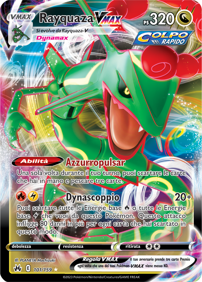 Rayquaza VMAX 101/159 - ITA - Mint - Spada e Scudo - Zenit Regale - Carta Pokemon