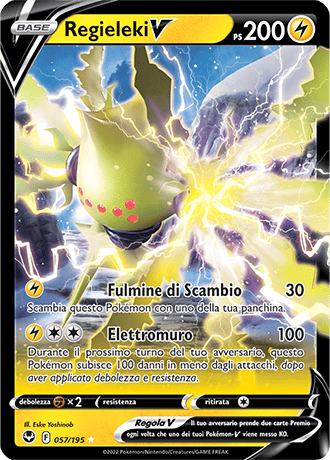 Regieleki-V 057/195 - ITA - Near Mint - Spada e Scudo - Tempesta Argentata - Carta Pokemon
