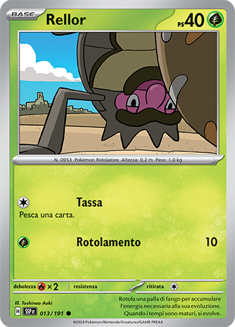 Rellor 013/191 - ITA - Near Mint - Scarlatto e Violetto - Scintille Folgoranti - Carta Pokemon