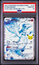 Reshiram CEL 113/114 Ultra Rara Full Art Ristampa 2021 - ITA - Gem Mint - Gradata PSA 10 - Spada e Scudo - Gran Festa - Ristampa 2025 - Carta Pokemon