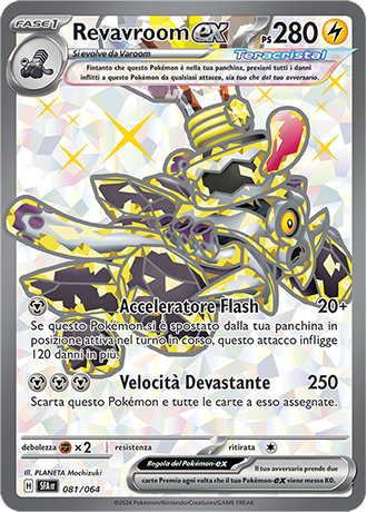 Revavroom-ex 081/064 Full Art Ultra Rara - ITA - Near Mint - Scarlatto e Violetto - Segreto Fiabesco - Carta Pokemon