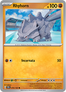 Rhyhorn 074/142 Reverse Holo - ITA - Near Mint - Scarlatto e Violetto - Corona Astrale - Carta Pokemon