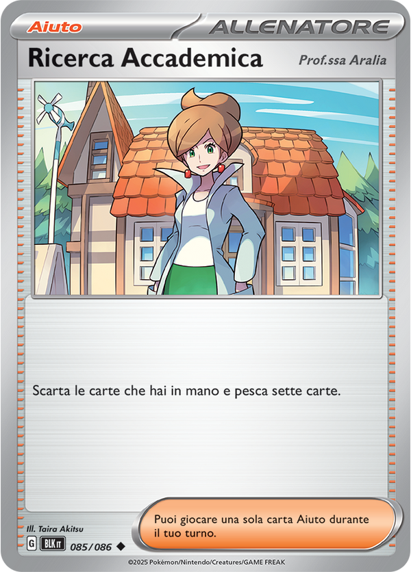 313Ricerca Accademica (Prof.ssa Aralia) BLK 085/086 - ITA - Near Mint - Scarlatto e Violetto - Luce Nera - Carta Pokemon
