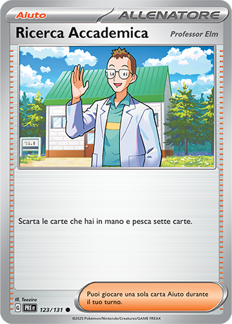 Ricerca Accademica (Professor Elm) 123/131 Reverse Holo - ITA - Near Mint - Scarlatto e Violetto - Evoluzioni Prismatiche - Carta Pokemon