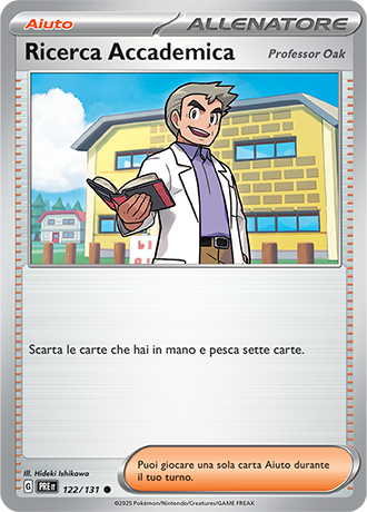 Ricerca Accademica (Professor Oak) 122/131 Reverse Holo - ITA - Near Mint - Scarlatto e Violetto - Evoluzioni Prismatiche - Carta Pokemon