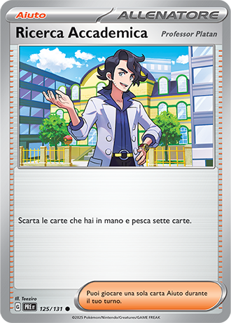 Ricerca Accademica (Professor Platan) 125/131 Reverse Holo - ITA - Near Mint - Scarlatto e Violetto - Evoluzioni Prismatiche - Carta Pokemon