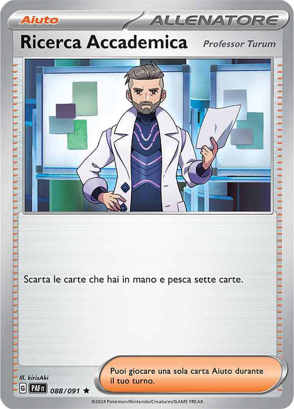 Ricerca Accademica Professor Turum 088/091 Holo - ITA - Near Mint - Scarlatto e Violetto - Destino di Paldea - Carta Pokemon