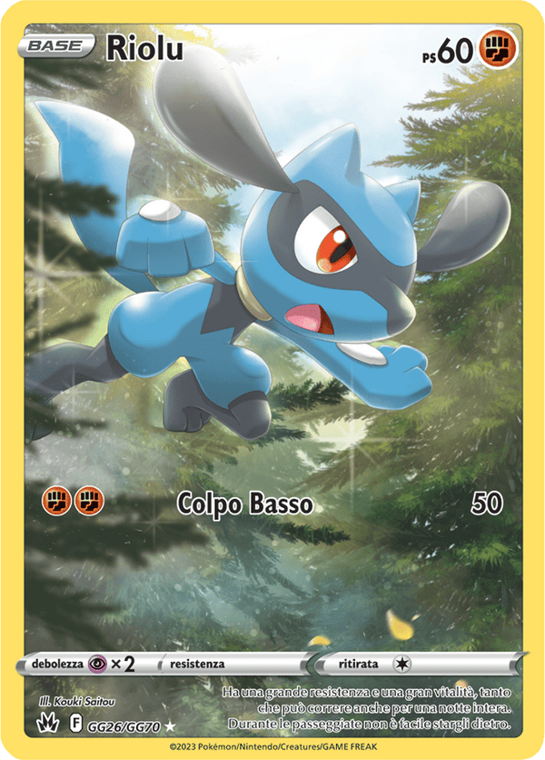Riolu GG26/GG70 Galleria di Galar - ITA - Near Mint - Spada e Scudo - Zenit Regale - Carta Pokemon