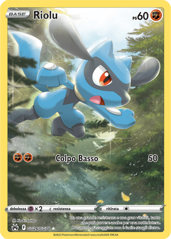 Riolu GG26/GG70 Galleria di Galar - ITA - Mint - Spada e Scudo - Zenit Regale - Carta Pokemon