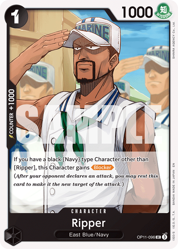 Ripper OP11-096 - Character Nero Uncommon - Near Mint - A Fist of Divine Speed - Carta One Piece Card Game